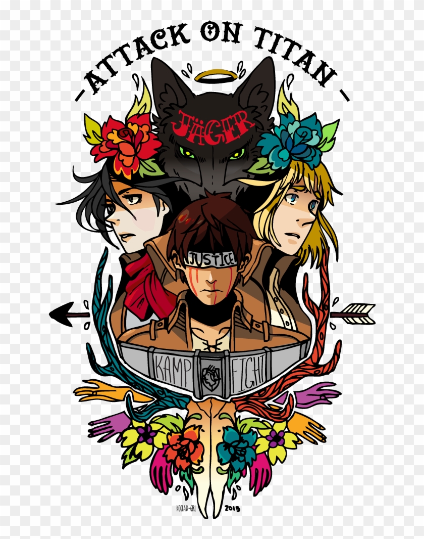 “ Practicing In Illustrator - Attack On Titan Tattoo Clipart