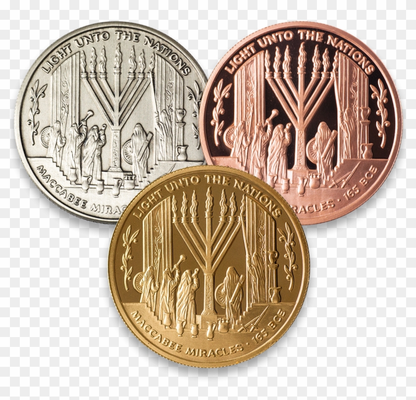 'maccabee Miracles' Tricolor 3-coin Set - Coin Clipart