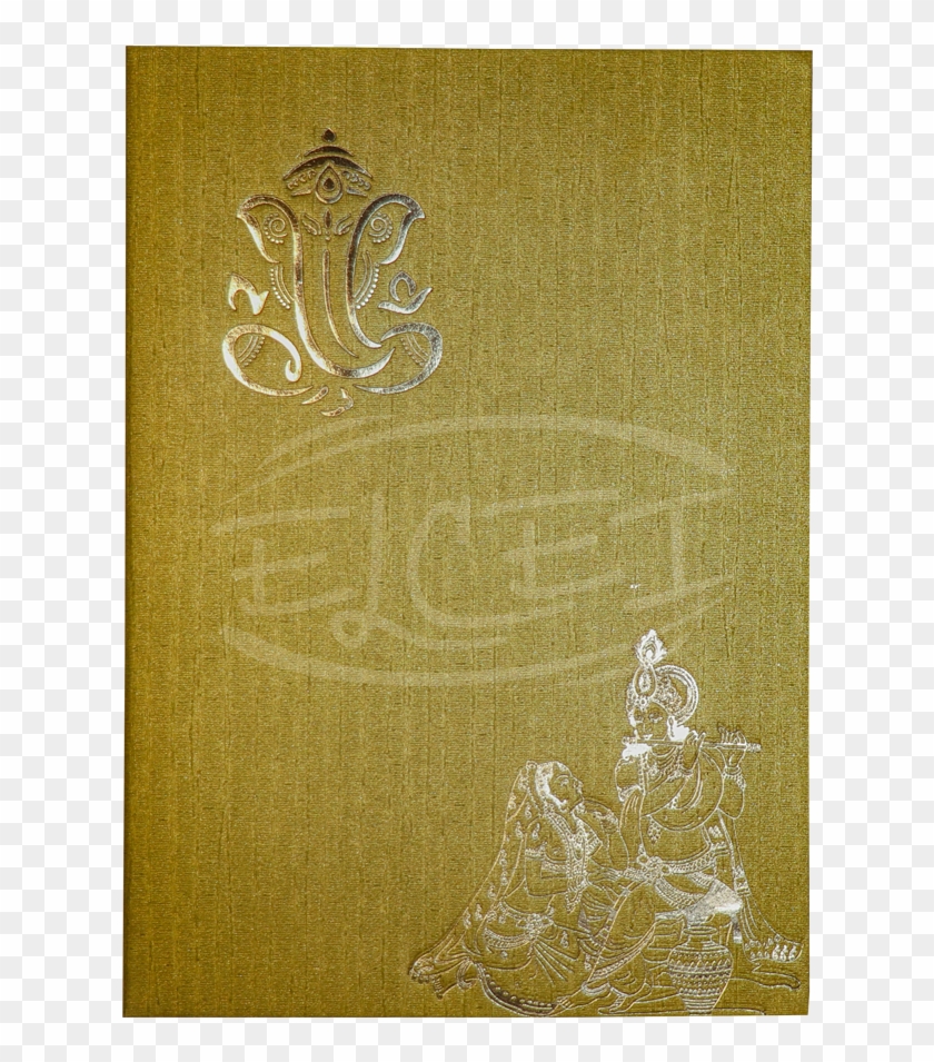 Home Hindu Wedding Cards Radha Krishna Design On Distinct - Calligraphy Clipart #2762196