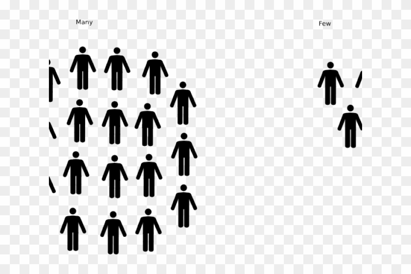 Many Cliparts - Many Vs Few Png Transparent Png