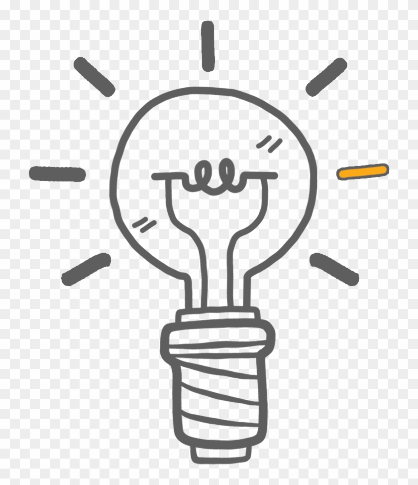 Light Bulb It Checklist Orange - Illustration Clipart