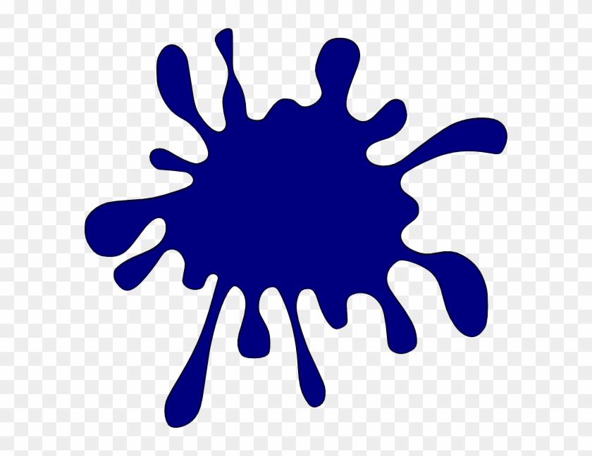 Splash Svg Clip Arts 600 X 568 Px - Blue Paint Splatter Clip Art - Png Download