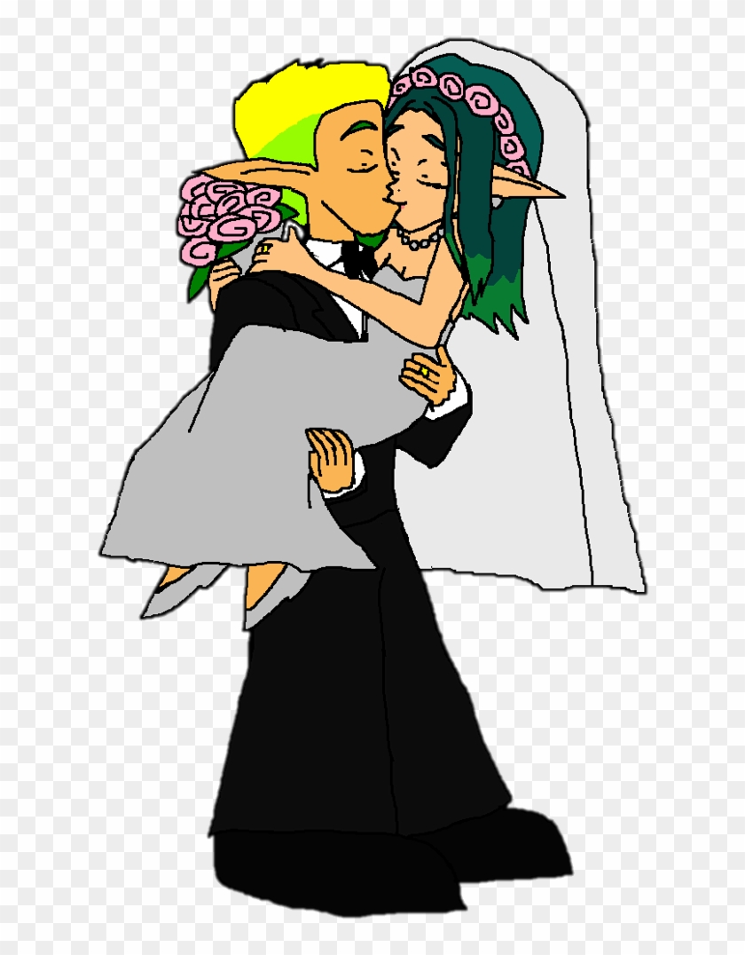 Keira Hagai Images Jak And Keira Hagai Wedding Kiss - Cartoon Clipart #2764775
