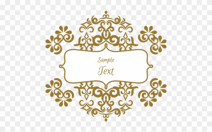 Vintage Ornament Greeting - Flor De Lis Moldura Clipart