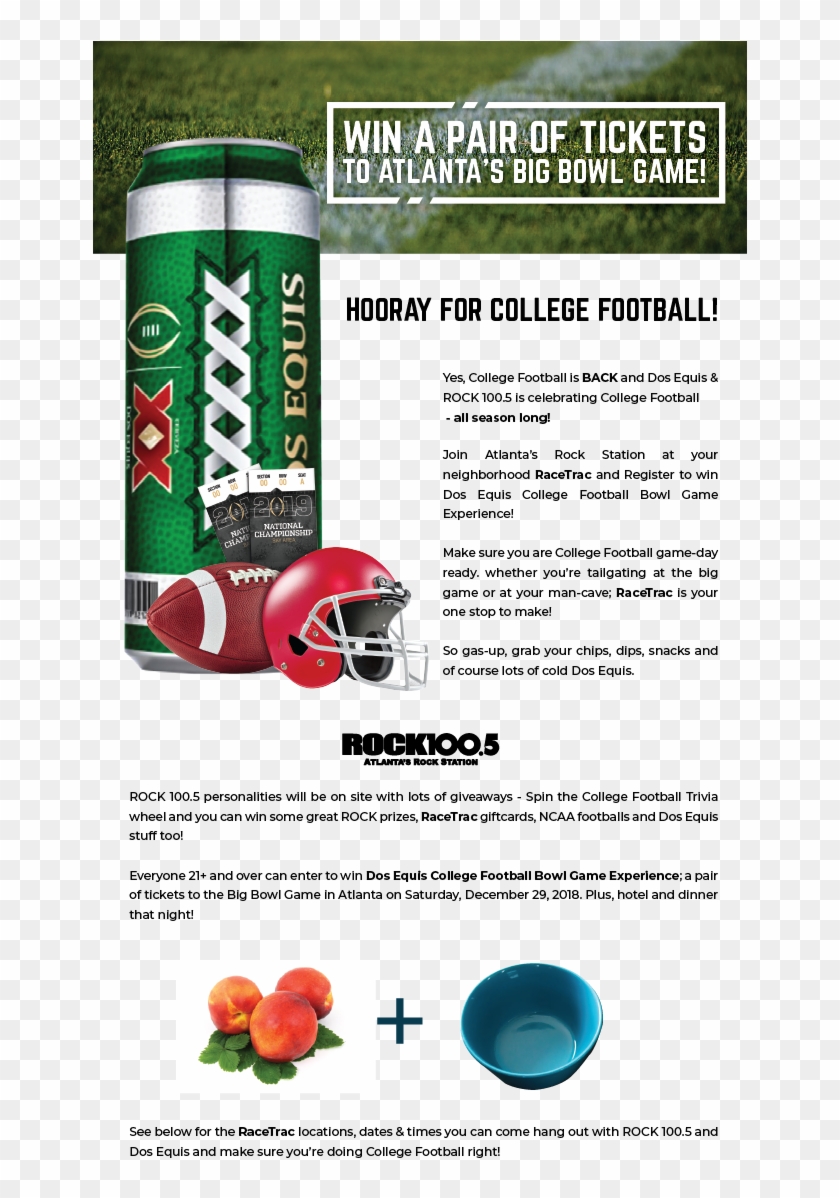 Dos Xx College Football With Racetrac - Flower Clipart