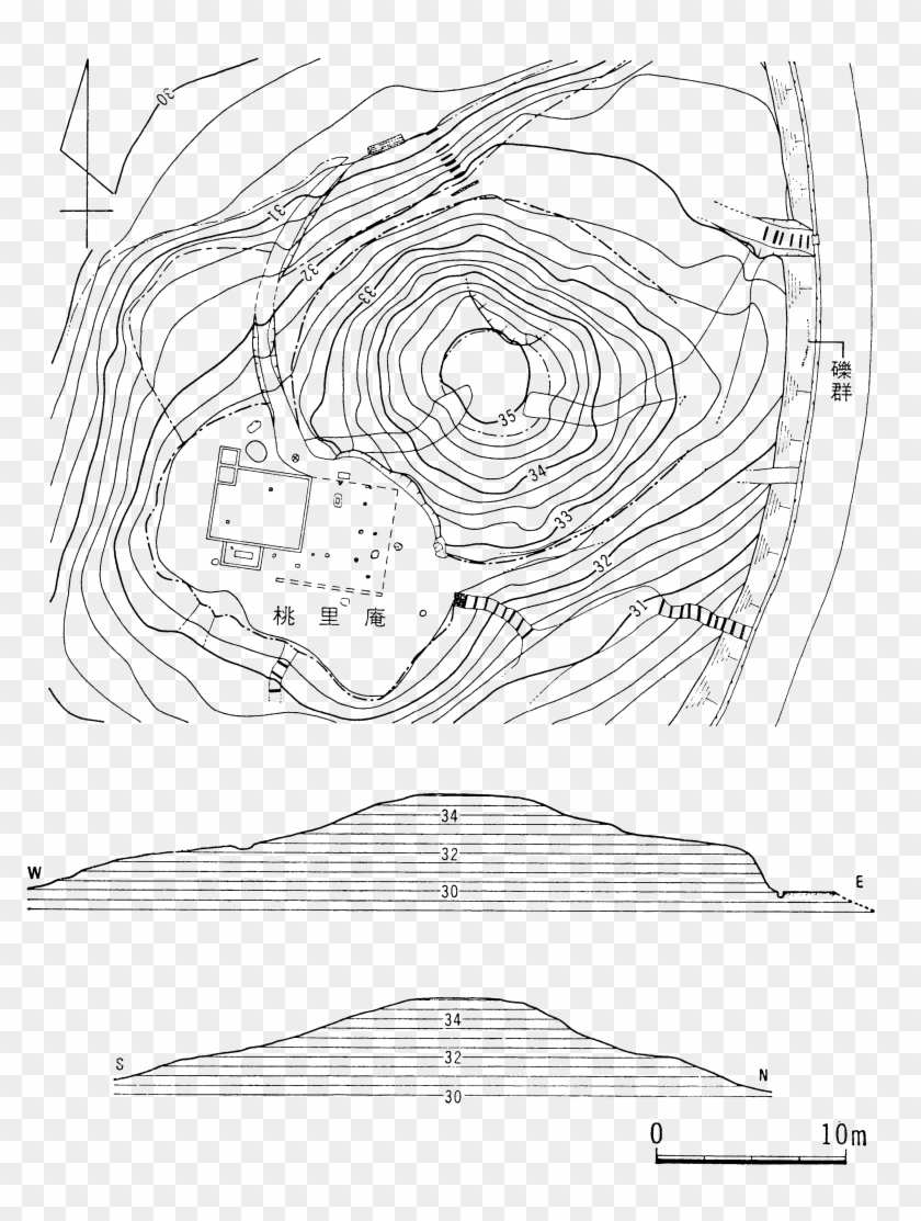 Tsunashima Tumulus Survey Plan - Technical Drawing Clipart #2765936