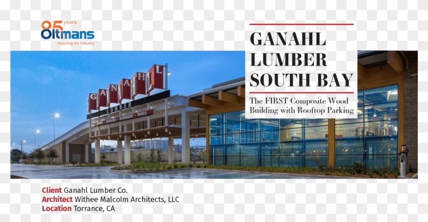 The First Composite Wood Building With Rooftop Parking, - Ganahl Lumber Torrance Clipart #2766019