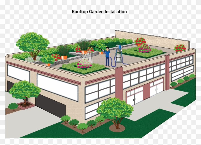 Roof Top Garden Png , Png Download - Rooftop Garden Png Clipart #2766160