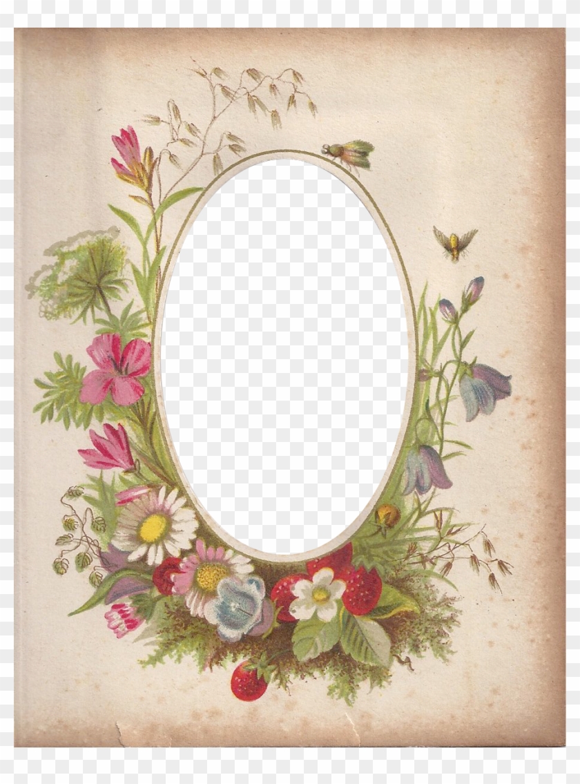 Victorian Photo Album Frame ~ Zibi Vintage Scrap - Victorian Flower Borders And Frames Clipart #2767358