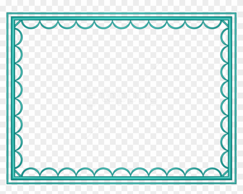 Free Png Teal Border Frame Png - Blue Border With Transparent Background Clipart #2767451