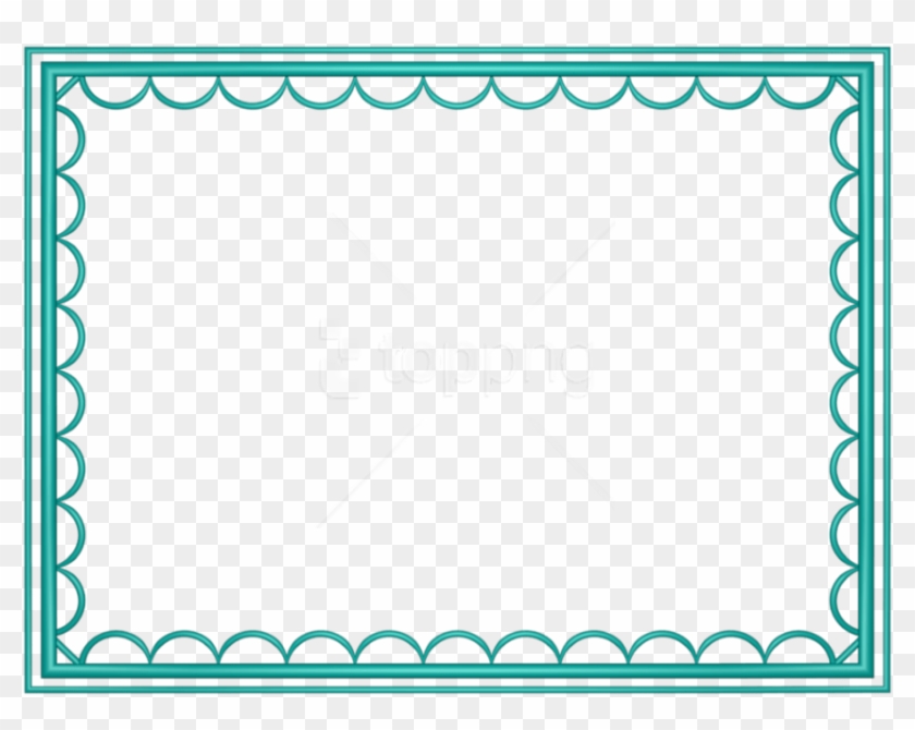 Free Png Teal Border Frame Png - Blue Border With Transparent Background Clipart