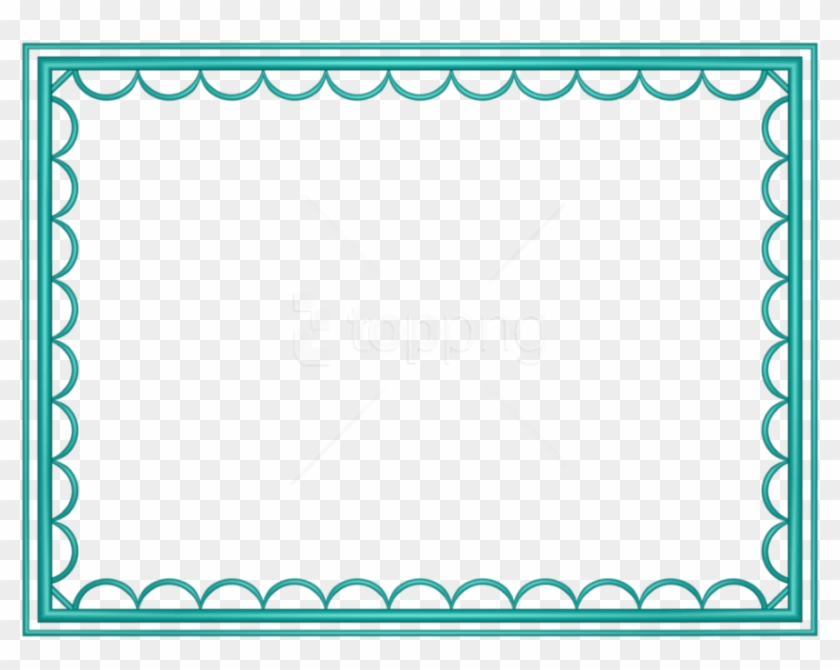 Free Png Teal Border Frame Png - Blue Border With Transparent Background Clipart