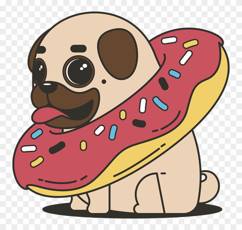 Pug, Donut, Sweets, Tasty, Bun, Cupcake - Pug Avatar Ps4 Clipart