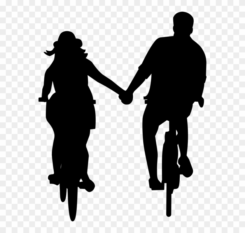 Person Silhouette Bicycle Png Clipart #2767557