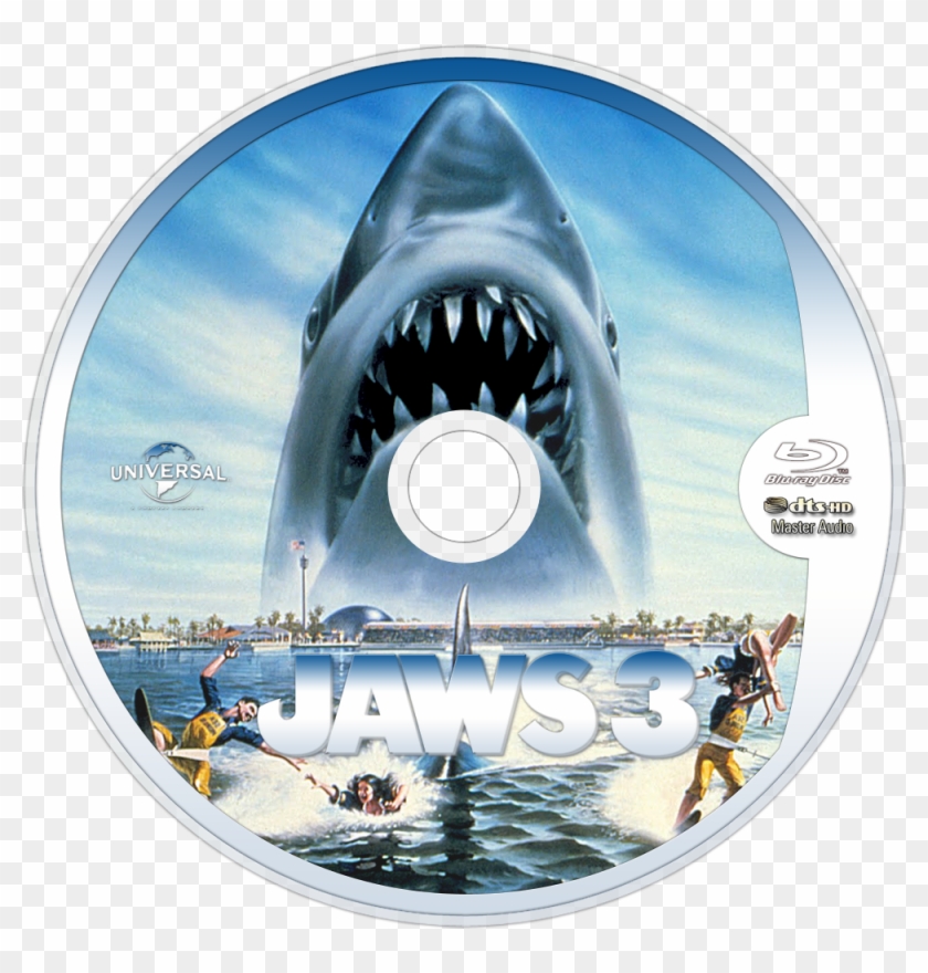 Jaws 3 Bluray Disc Image - Jaws 3 Movie Poster Clipart #2767890