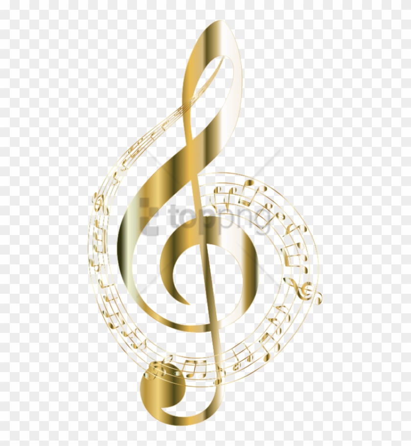 Free Png Gold Music Notes Png Png Image With Transparent - Gold Music Notes Png Clipart #2768475