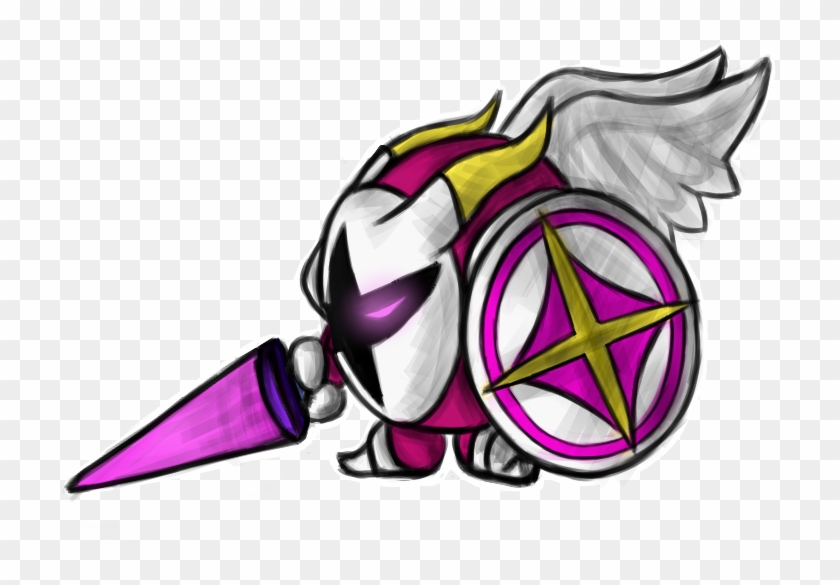 Galacta Knight, Morpho Knight, And Kirby Art Clipart