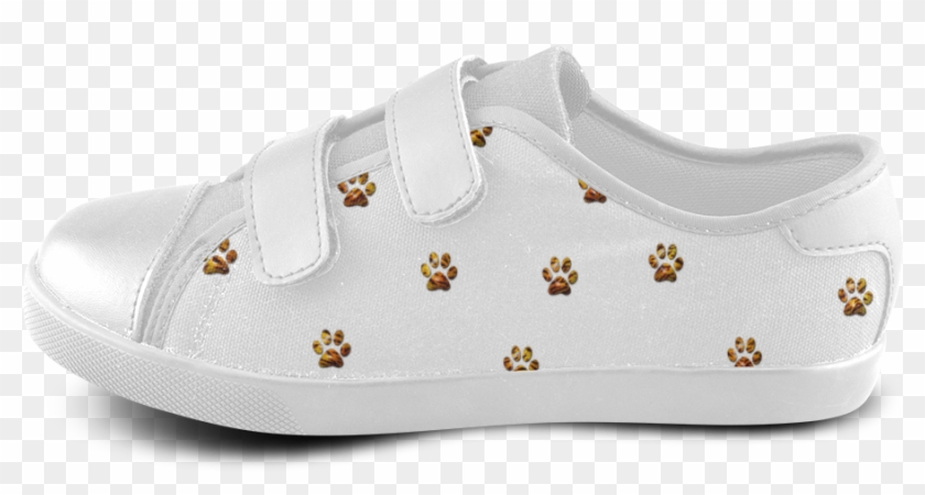 Tiger Paw Velcro Canvas Kid's Shoes - Skate Shoe Clipart #2769134