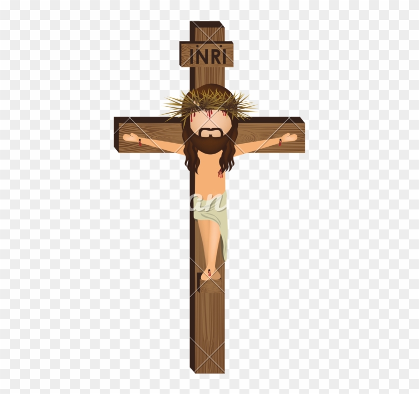 Crucifix Vector Crucified Jesus - Crucifix Cartoon Png Clipart #2769494