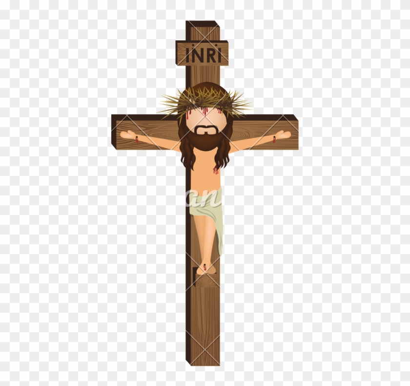 Crucifix Vector Crucified Jesus - Crucifix Cartoon Png Clipart