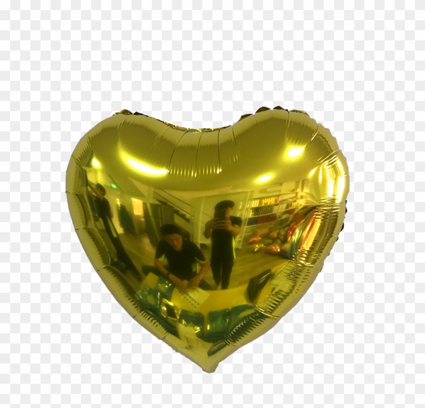 24 Inch Gold Heart - Inflatable Clipart