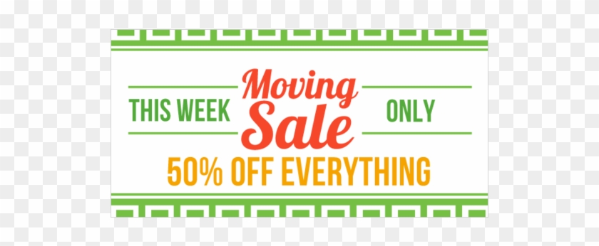 Moving This Week 50 Percent Off Sale Banner - Printing Clipart #2772542