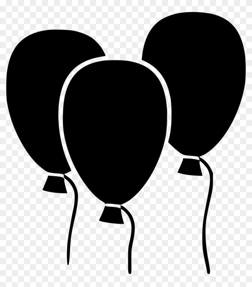 Black Balloons Png - Party Balloons Icon Png Clipart