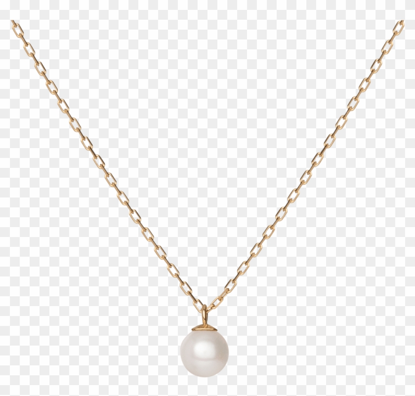 Simple Pearl Necklace Yellow Gold Vermeil 14k Yellow - Simple Necklace Clipart #2772788