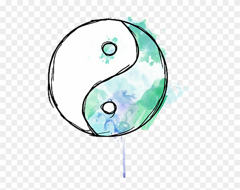 #blue #green #cute #jim #jam #png #freetoedit - Yin Yang Tumblr Transparent Clipart #2772790