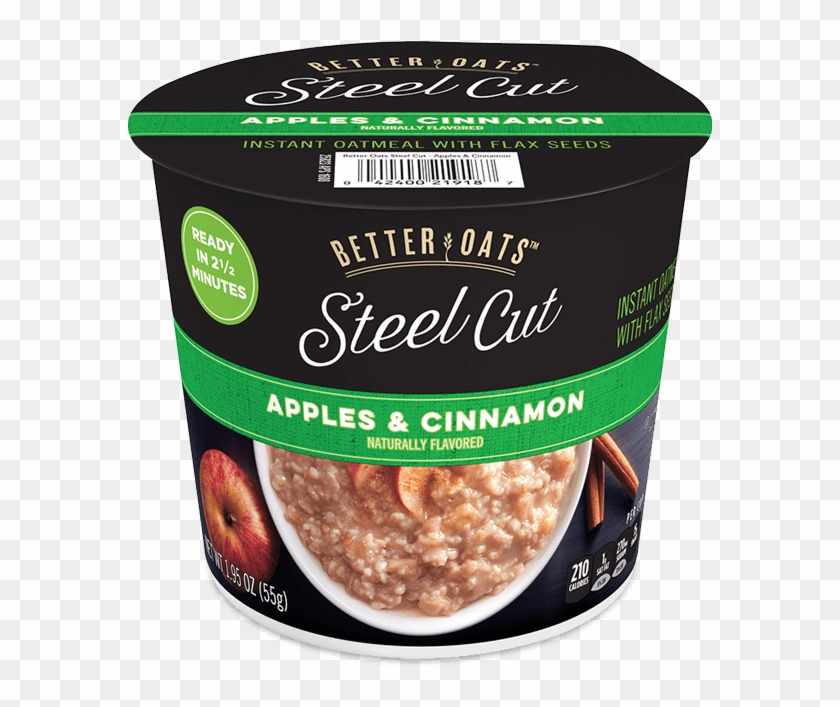 Better Oats Steel Cut Apples & Cinnamon Instant Oatmeal - Cranberry Bean Clipart #2772842
