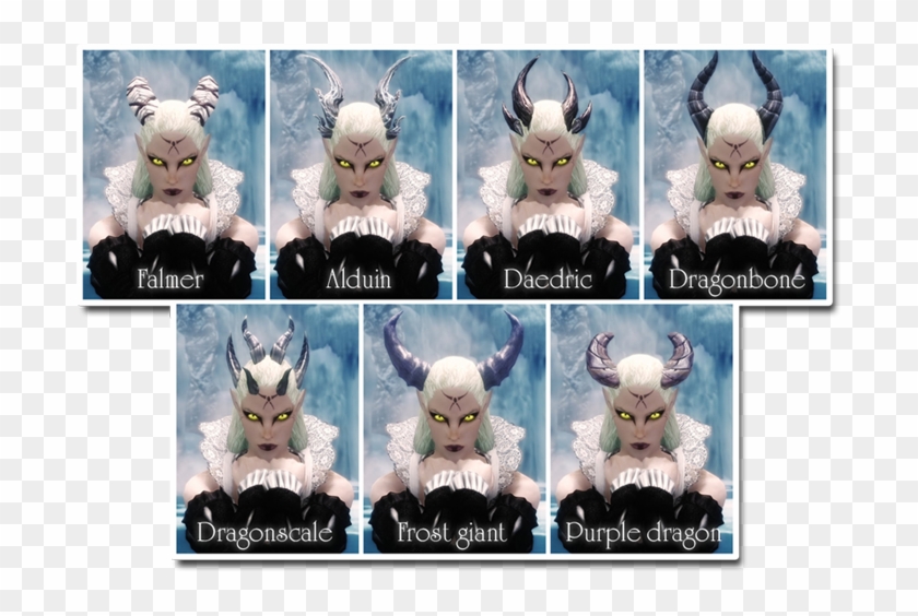 Skyrim Demon Horns Mod , Png Download - Skyrim Dragon Horn Mod Clipart