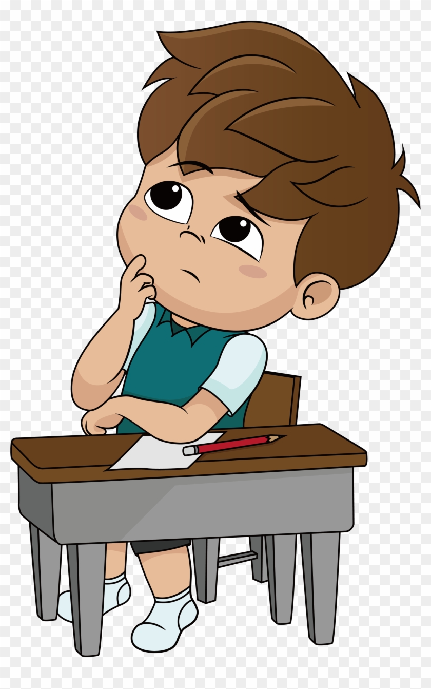 Boy Thinking Png - Kid Thinking Cartoon Clipart #2775091
