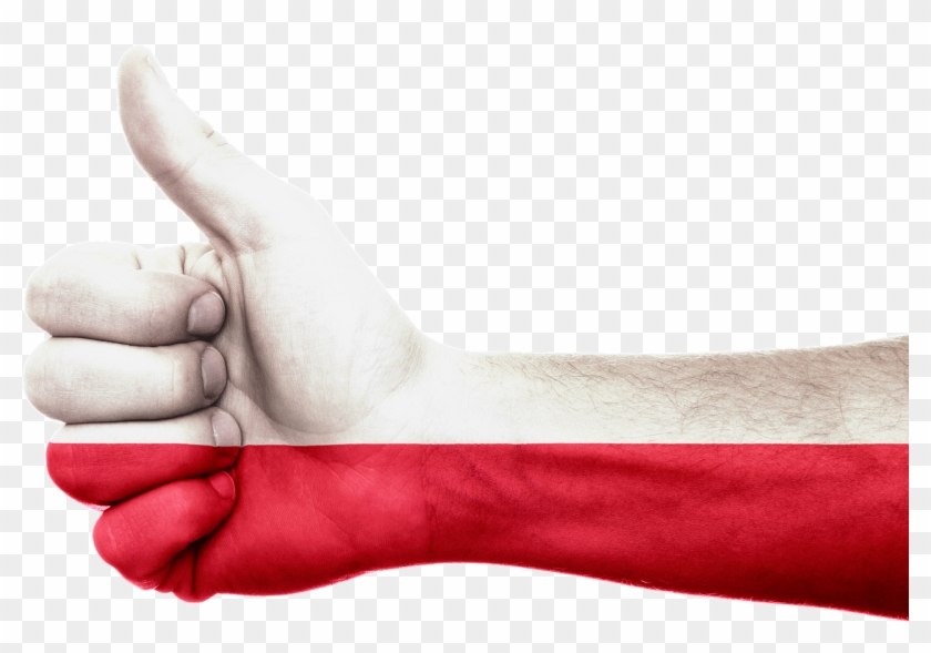 Poland Hand Flag Patriotic Png Image - Gesture Clipart #2775413