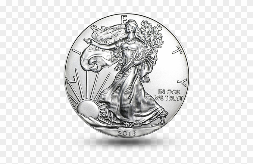 2018 $1 Silver American Eagle Obverse - Moneda Argint 1 Dolar Clipart #2775891