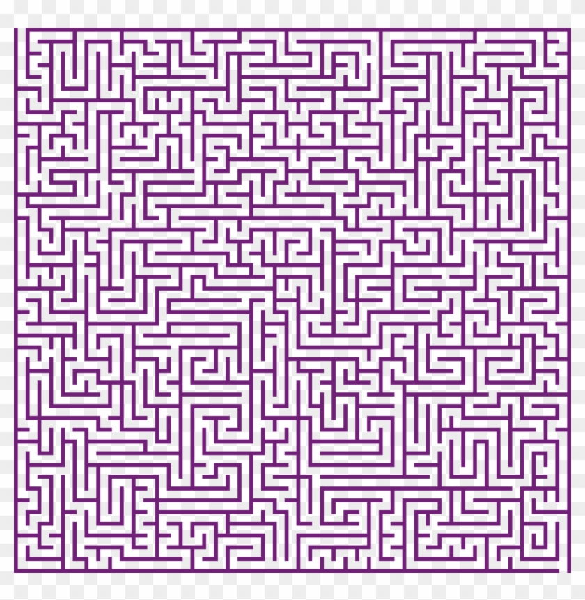 Maze Lost Confusing Puzzle Png Image - Black And White Greek Rug Clipart