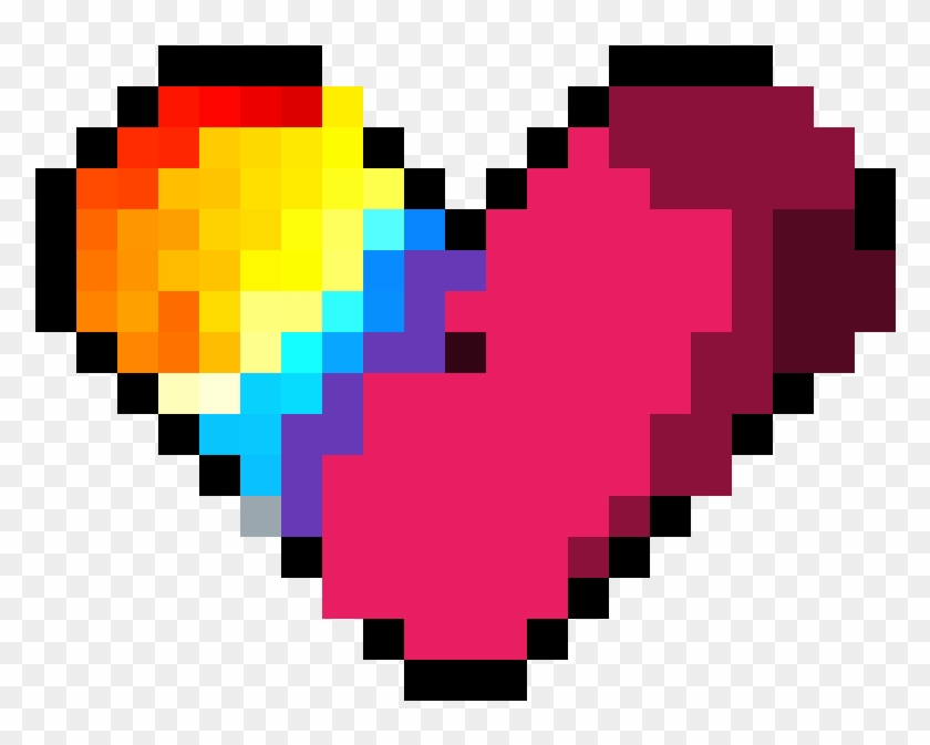 Rainbow Heart - Gay Pixel Art Clipart #2776360