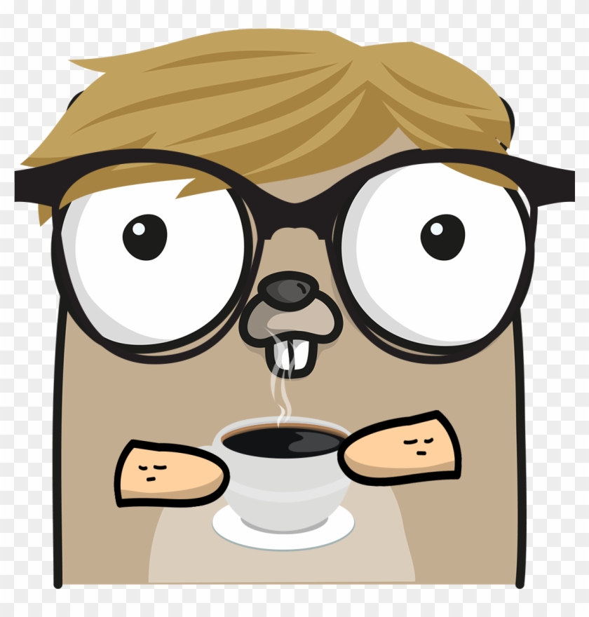 Gopher With Glasses , Png Download - Gophers Go Lang Clipart #2776454
