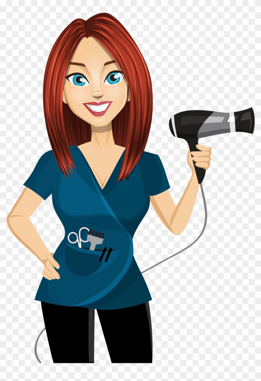 Beauty Parlour Personal Clip Art Vector Hairdryer - Hairdresser Clipart Png Transparent Png
