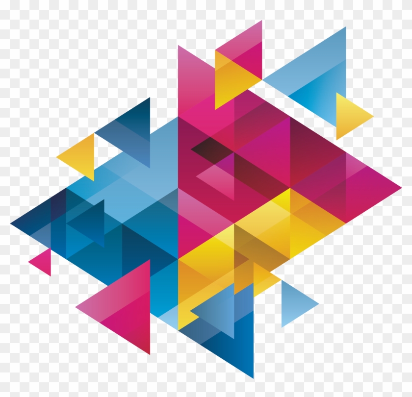 Triangle Abstract Banner Blue Box Banner With Abstract - Banner Abstract Triangle Png Clipart