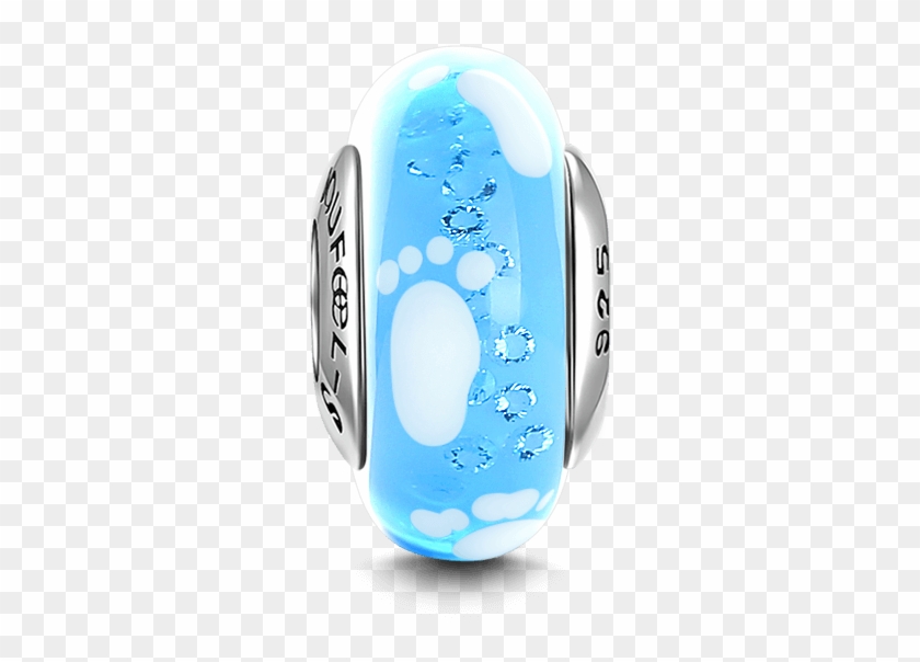 Baby Feet Blue Murano Glass - Illustration Clipart #2777584