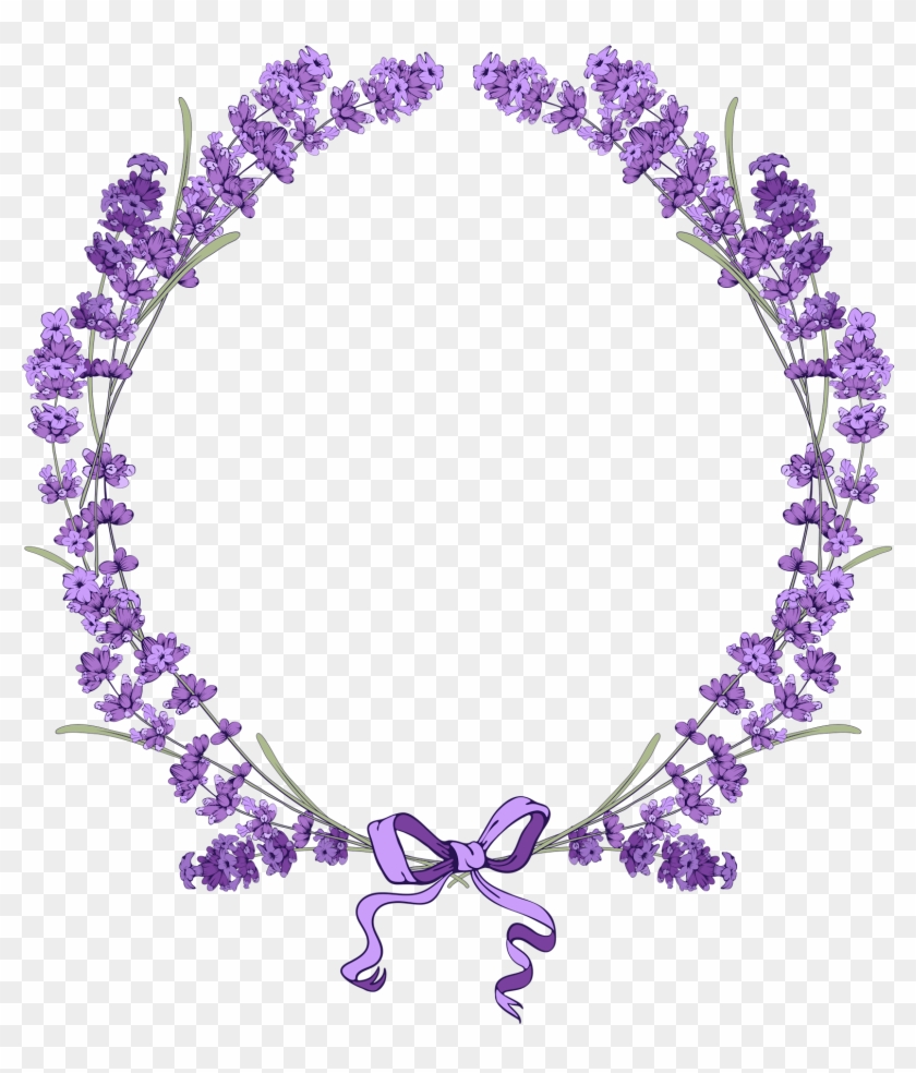 Pin By - Lavender Flower Frame Png Clipart #2777695