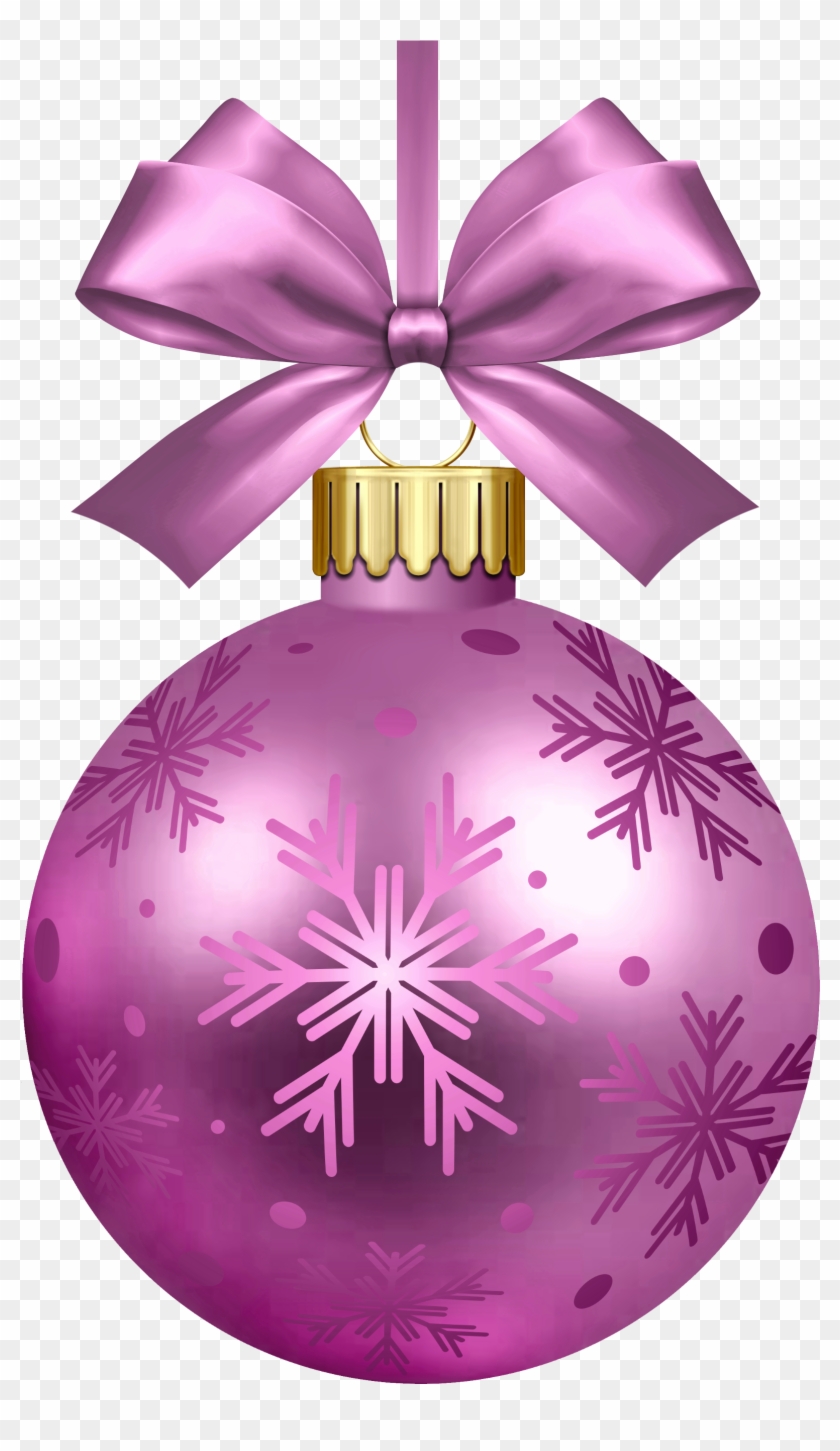 Purple Christmas Bauble - Christmas Tree Decorations Png Clipart
