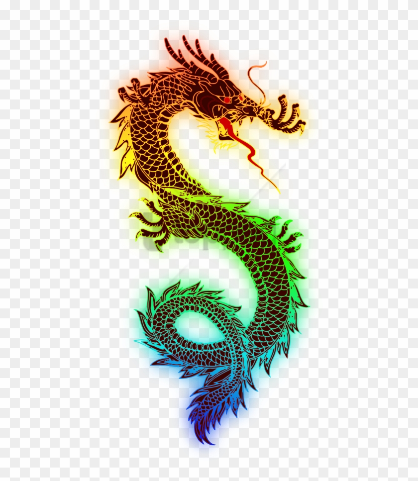 Free Png Fire Dragon Png Png Image With Transparent - Rainbow Dragon Png Clipart #2778314