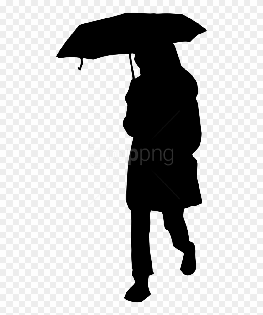 Free Png Woman Umbrella Silhouette Png - Clip Art Silhouettes Girl With Umbrella Transparent Png
