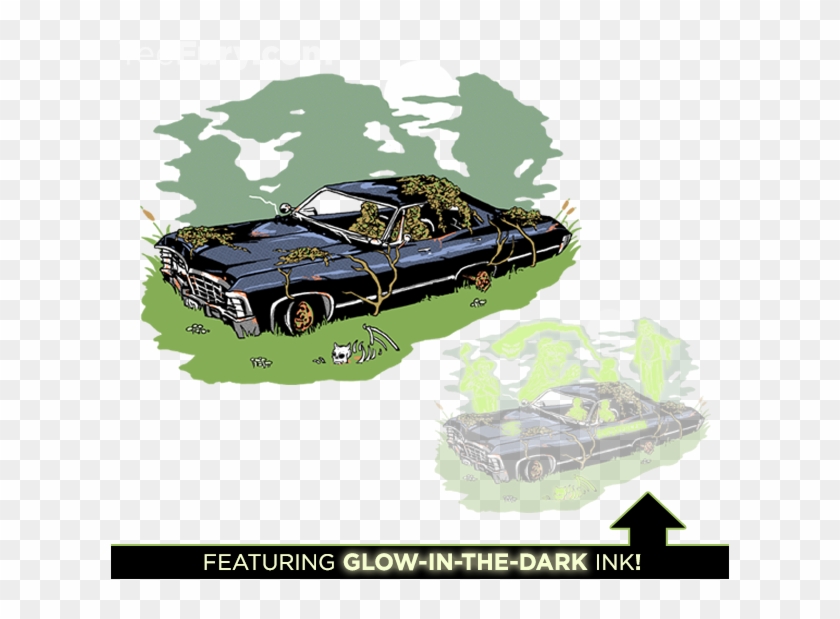 Supernatural T-shirt And Demon Dean Poster Available - Ford Torino Talladega Clipart #2781034