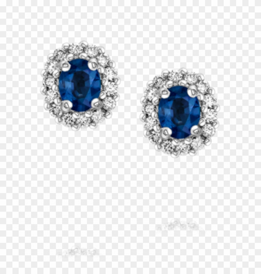 Sapphire Diamond Cluster Earrings - Earrings Clipart #2781322