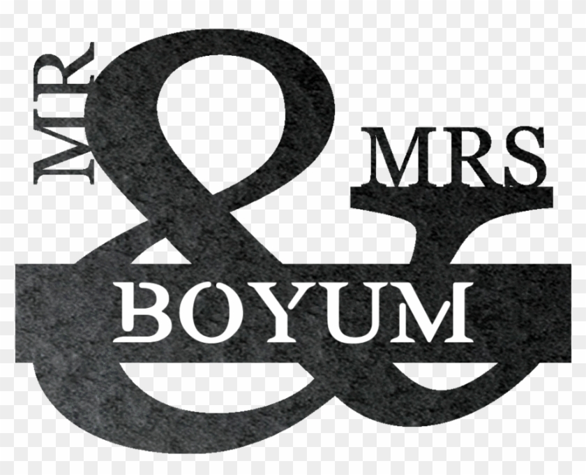 Personalizable Steel Wall Sign - Mr & Mrs Monogram Clipart #2781499