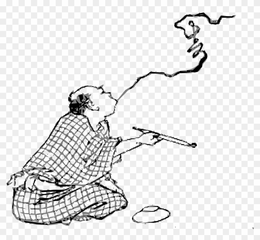 Cock Japanese Man Smoking Png Image - Smoking Clipart