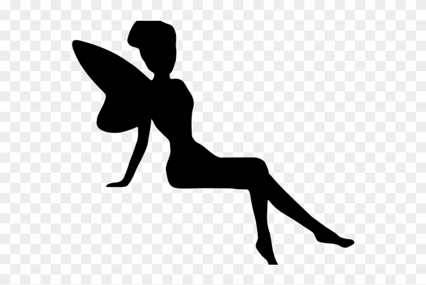 Sitting Fairy Silhouette Png Clipart #2781590