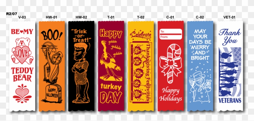 2"x7" Holiday Ribbons - Poster Clipart #2781741
